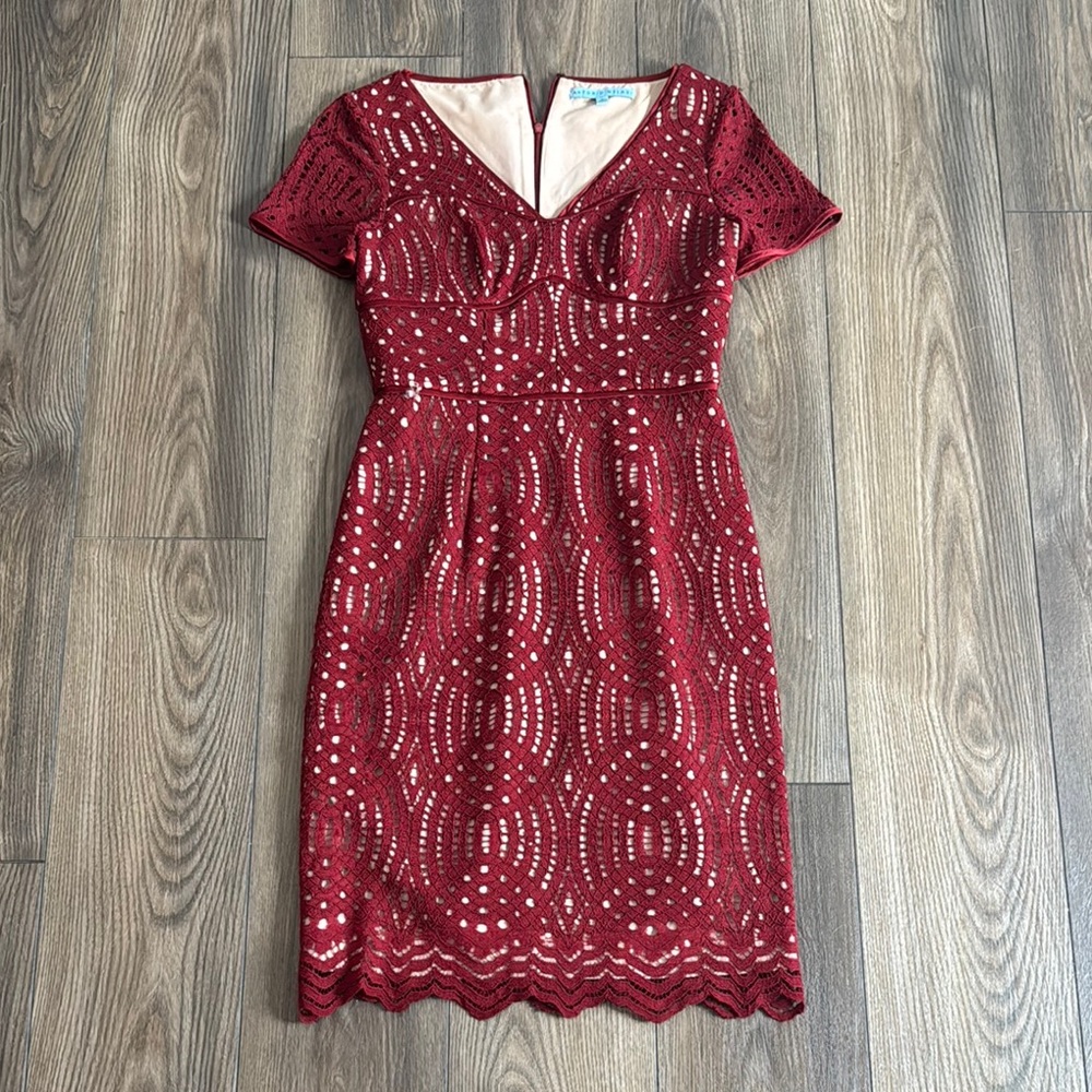 Elegant Red Lace Dress